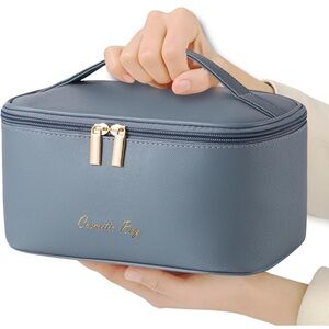 Portable Makeup Bag Cosmetic Bag- Medium Pouch Case Purse Make Up Orga